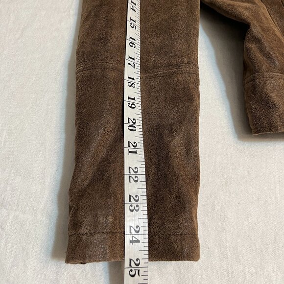 Levi’s Brown Genuine Leather Jacket Men’s L Cafe Racer Distressed Moto Zip Coat - Picture 8 of 11